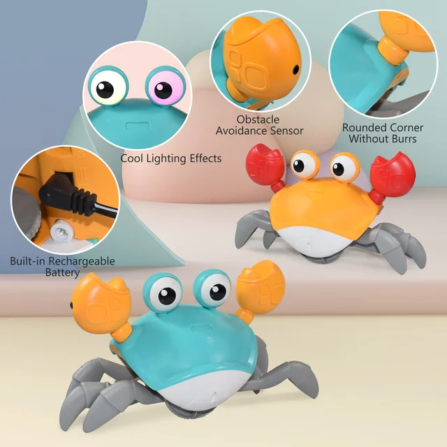 Kids Induction Escape Crab Octopus Crawling Toy Baby Electronic Pets Musical Toys Educational Toddler Moving Toy Christmas Gift 2
