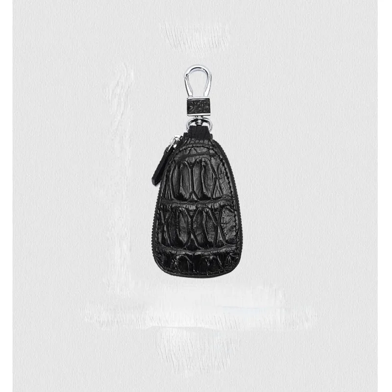 New genuine leather card key holder bag men's designer small waist hanging business car keychain wallet luxury High-quality