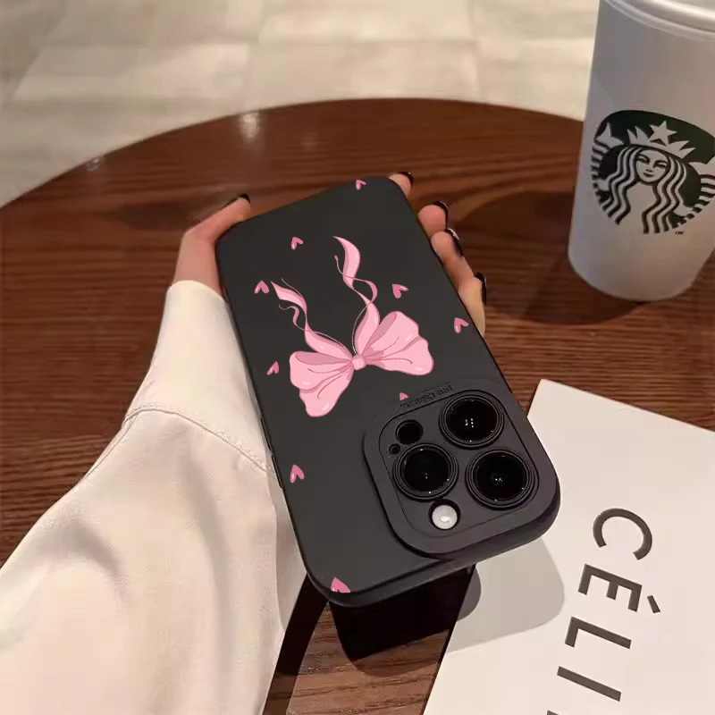 Pink Bow Flower Design Pattern Phone Case Cover