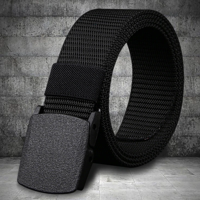 

Military Men Belt Army Belts Adjustable Belt Men Outdoor Travel Tactical Waist Belt With Plastic Buckle For Pants 120cm