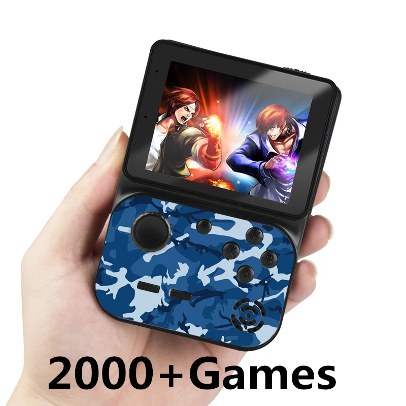 Retro Built In 10000+Games Mini Handheld Game Console Rechargeable 3inch HD Screen Kids TV Video Game Player For 5 Platforms 