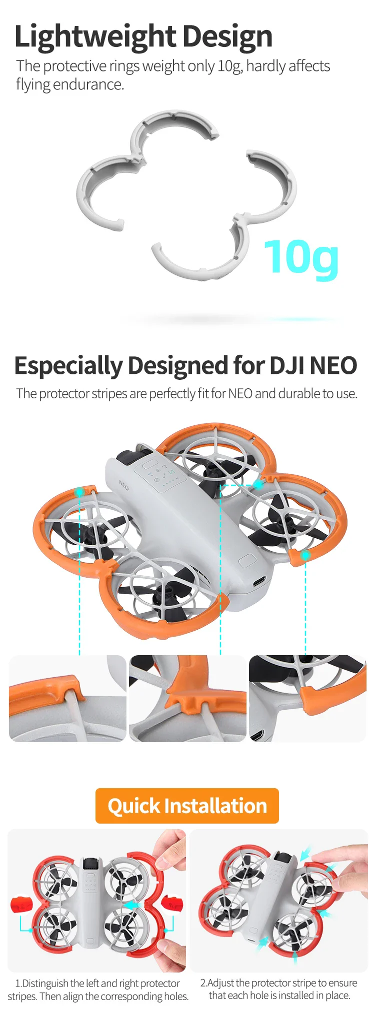 Propeller Guard Protector Prop Bumper Ring Anti-Collision Protective Cover Accessories for DJI NEO