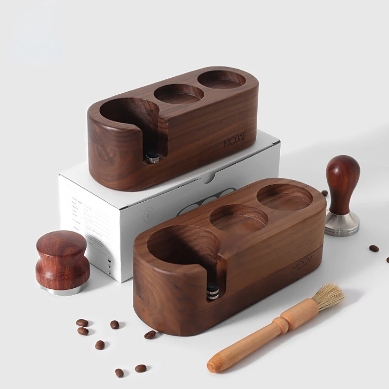 Wood Coffee Filter Tamper Holder Wooden Espresso Tamper Mat Stand Non