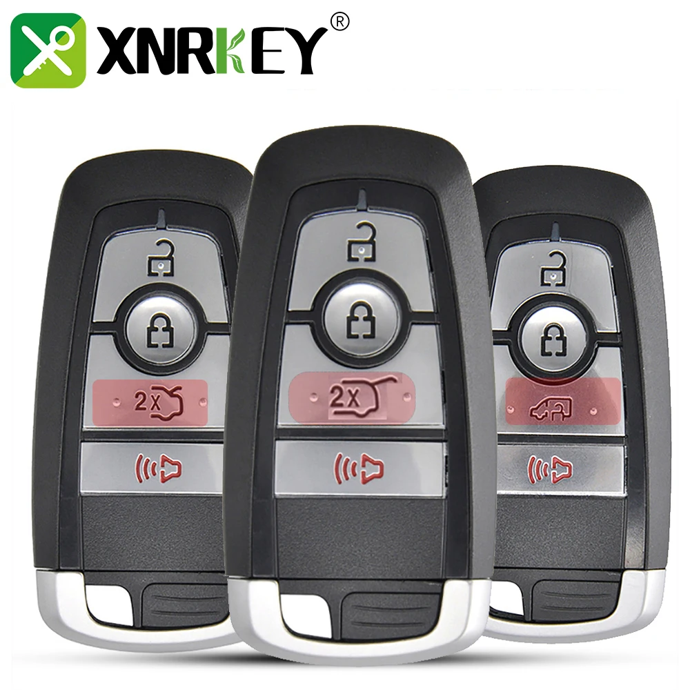 

XNRKEY 4 Button Smart Remote Key ID49 Chip 315/902Mhz FCC M3N-A2C93142300 M3N-A2C31243800 for Ford Edge Explorer Fusion Mustang