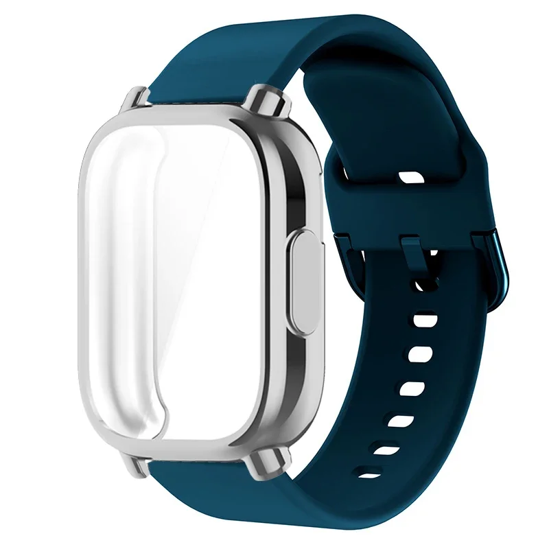 Silicone Strap with Case for Smart Watch, 22mm, Compatible with Watch 5 Active Lite
