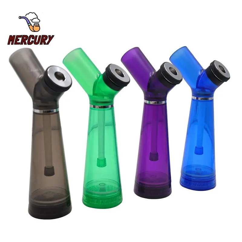 MERCURY 2 In1 Creative Acrylic Smoking Pipe Hookah Filter Pipes with Tobacco Grinder Tobacco Crusher for Smoking Accessories