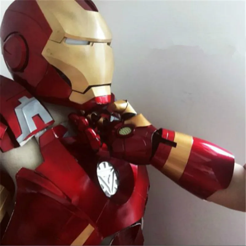 

Marvel Железный человек Шлем MK43 косплей Мстители дуга FX Броня на запястье перчатка 1:1 Броня носимые руки шлем перчатки Модель фигурка подарок