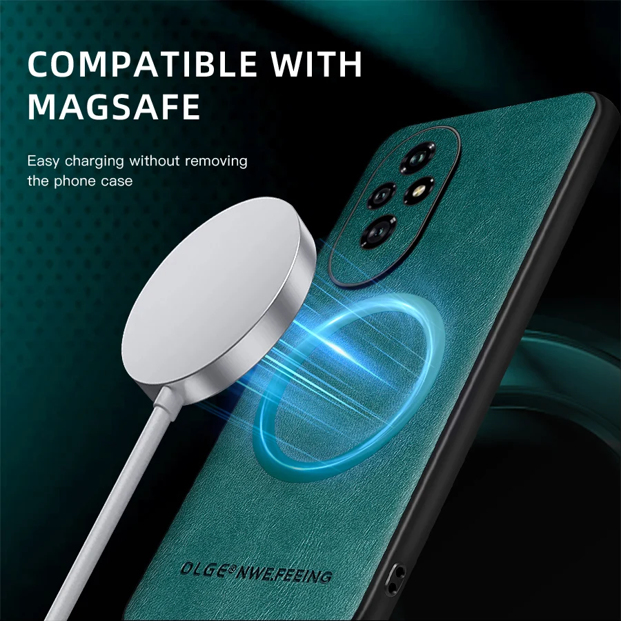 Magnetic Faux Leather Phone Case with Enhanced Protection