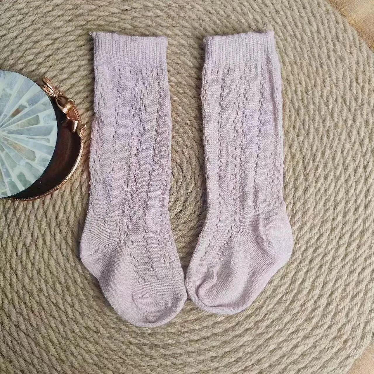 Ins Baby Socks Knee High Long Girl Boy Hollow Floor Sock Spring Summer Infant CandyColor Sock Soft Toddler Fashion Spanish Socks