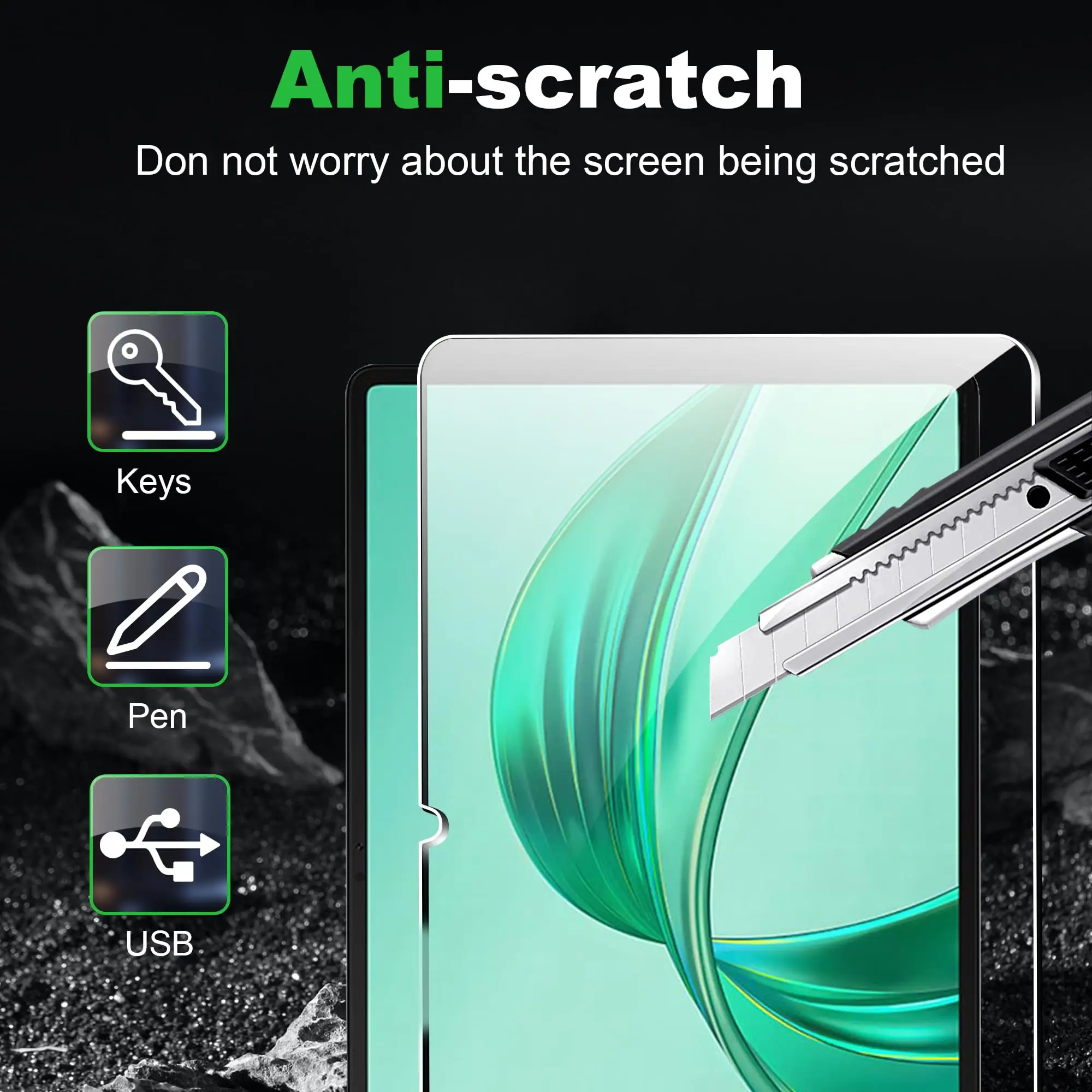 Premium Screen Protector film for Honor Pad X8a 2024 11 Inch 9H Hardness Anti-fall Anti-fingerprint Full HD Tempered Glass Film 2