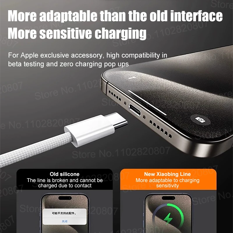 รูปสินค้า สายชาร์จ USB-C ชาร์จเร็ว สำหรับ iPhone 15/16/17 Pro Max