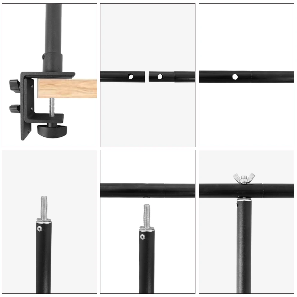 SH Adjustable Desktop T-Shaped Back Stand Desktop Stand With Background Cloth Suitable For Small Parts Camera Shooting