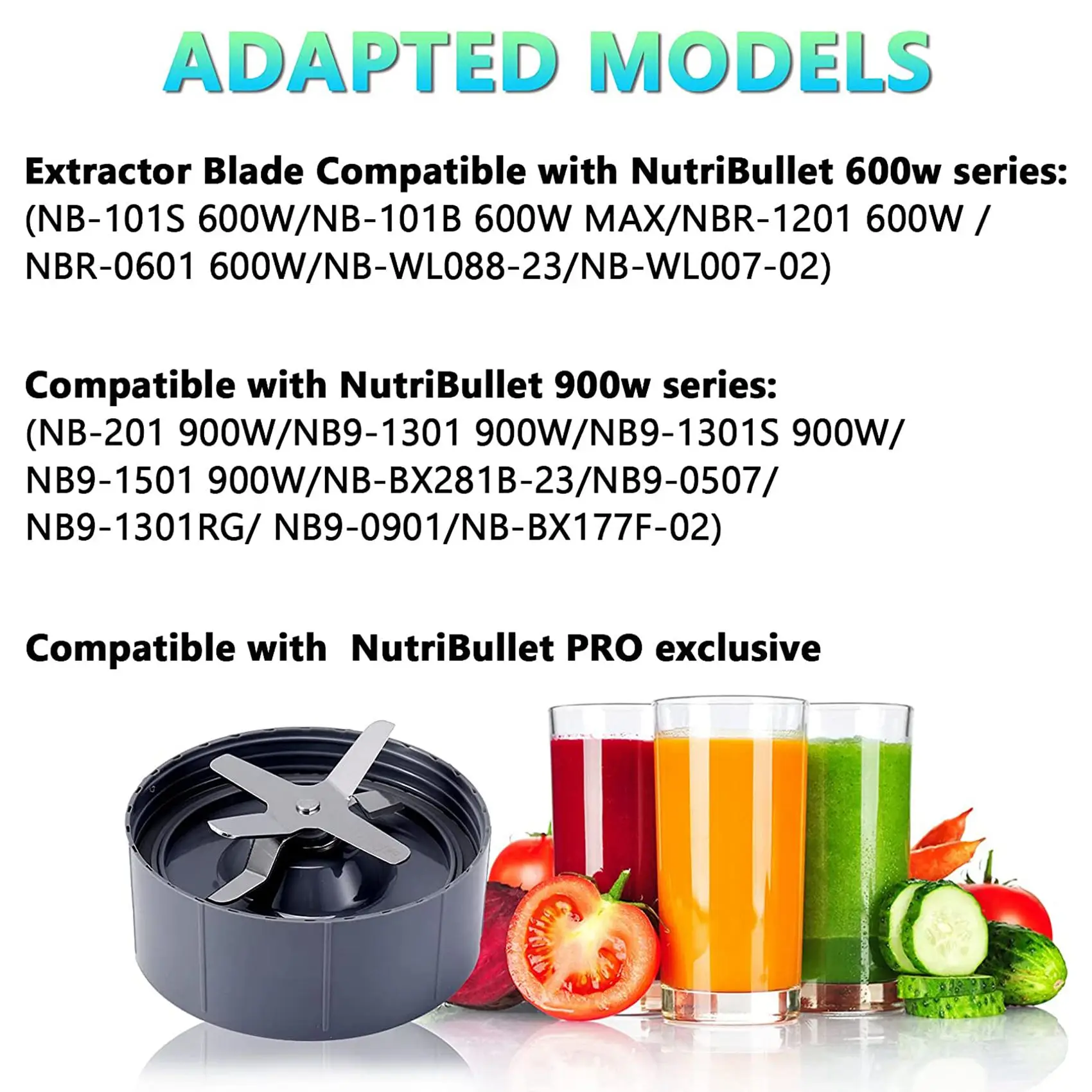 32Oz Blender Cups For Nutribullet Blender 600W And 900W Models NB-101B,  NB-101S, NB-201, Replacement Extractor Blade