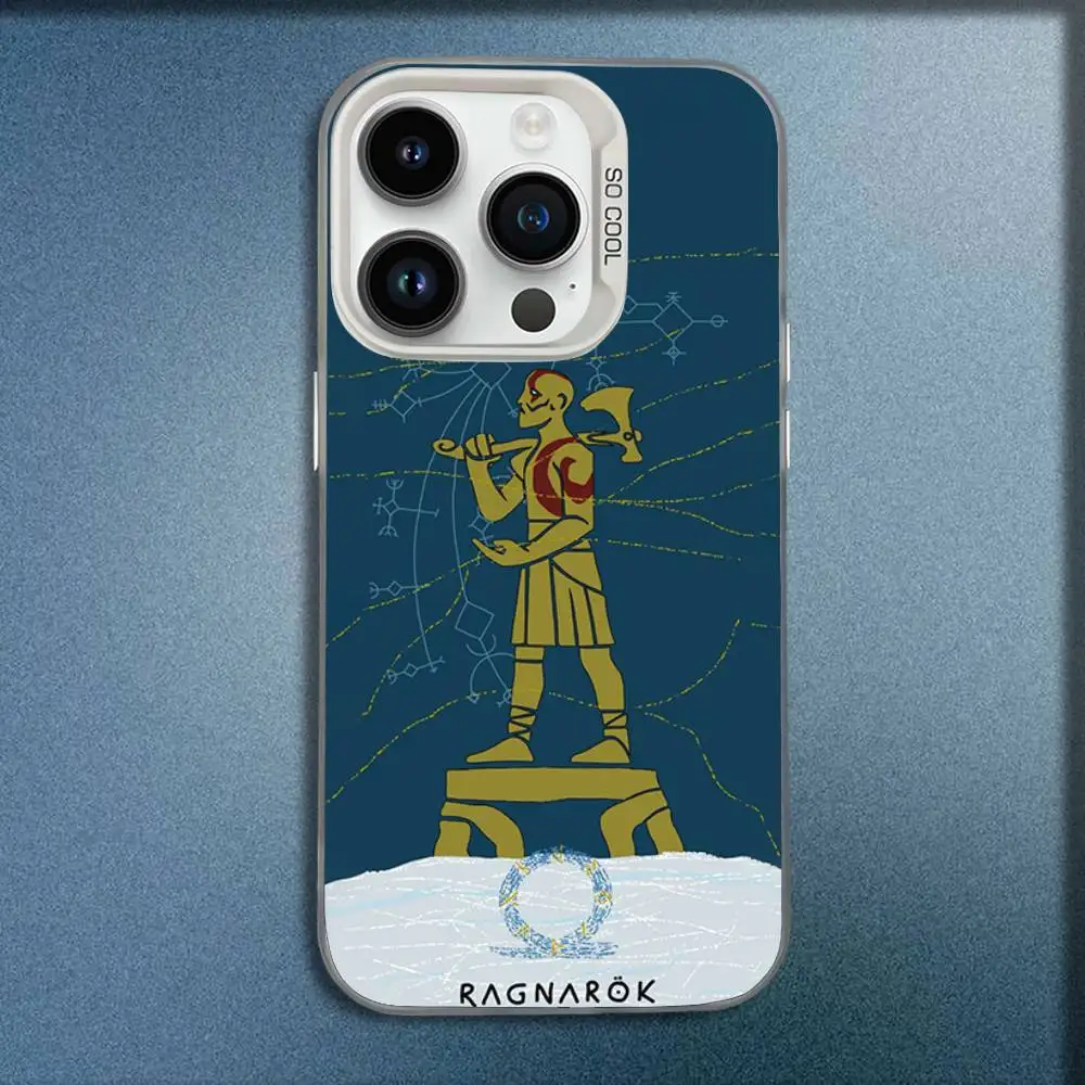 White Candy Matte Shockproof Phone Case - G-God of War K-Kratos Design