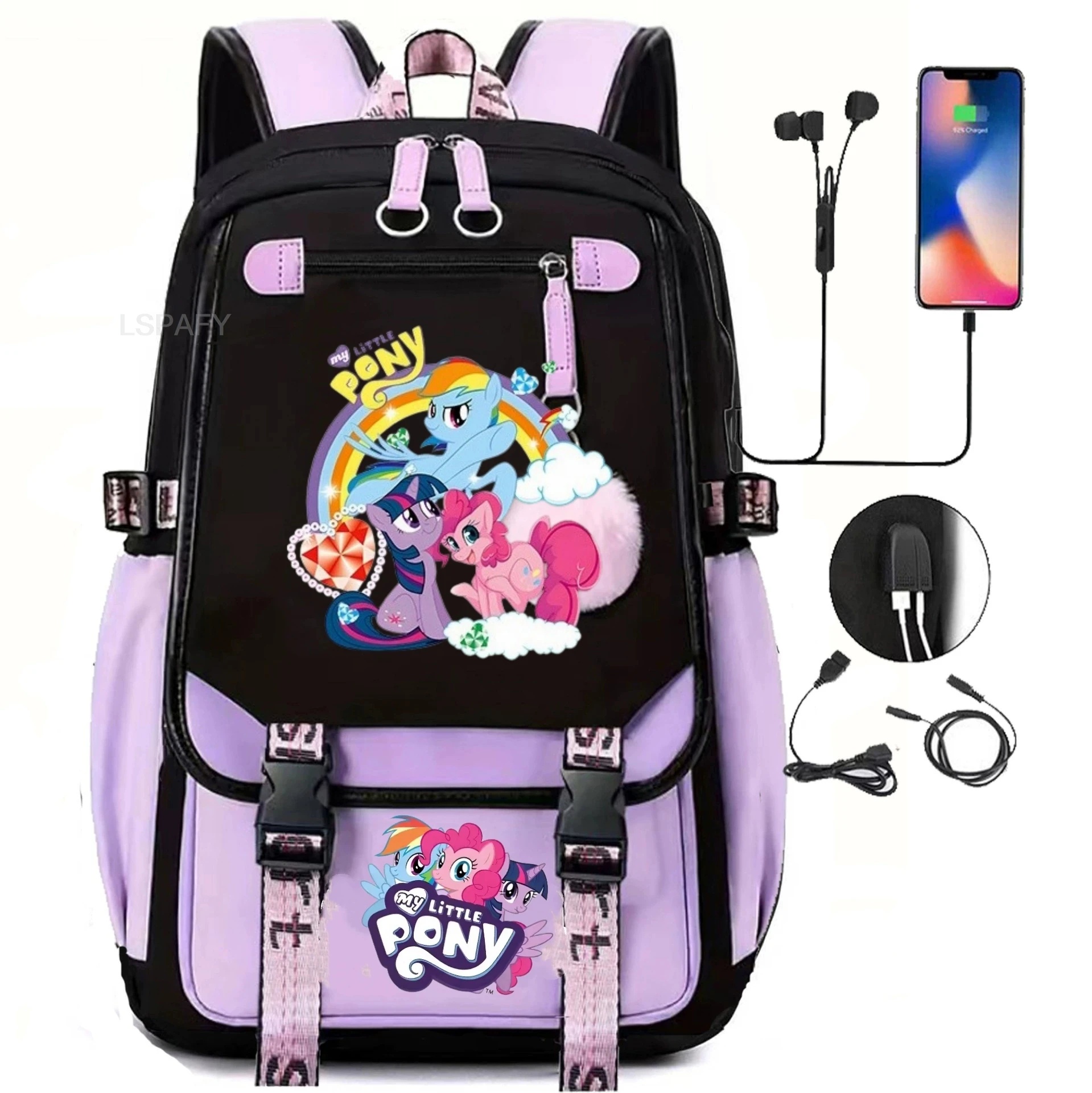 My Little Pony SchoolBags Fashion Boys Girls Backpack Rucksack Casual Travel Multipocket Book Bags New Semester Gift - 4