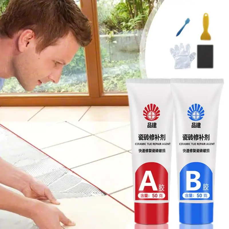 

100ml Tile Repair Agent Multi-color Optional Ceramic Marble Floor Tile Toilet Washbasin Repair Glue Crack Repair Caulk Glue