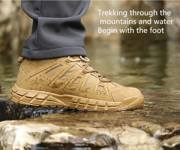 Outdoor Midtop Tactical Desert Boots Urban Commuter Slip Resistant