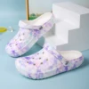 Women's Cartoon Stylish Print Garden Shoes, Lightweight Flat Two-way Wear Home Garden Clogs, Breathable Non-slip Beach Sandals 4