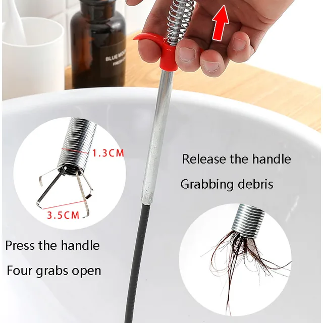 160 Cm -Es Cső Kotró Kefe Fürdőszoba Hajszéllyel Rendelkező Mosogató Tisztító Lefolyó Rugalmas Küszöb Dugó Lyuk Eltávolító Szerszám - Image 2