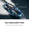 2024 New Cool Transparent Remote Control Boat 360-degree Flip Stunt Boat Children's Water High-speed Speedboat Toy Gift 3