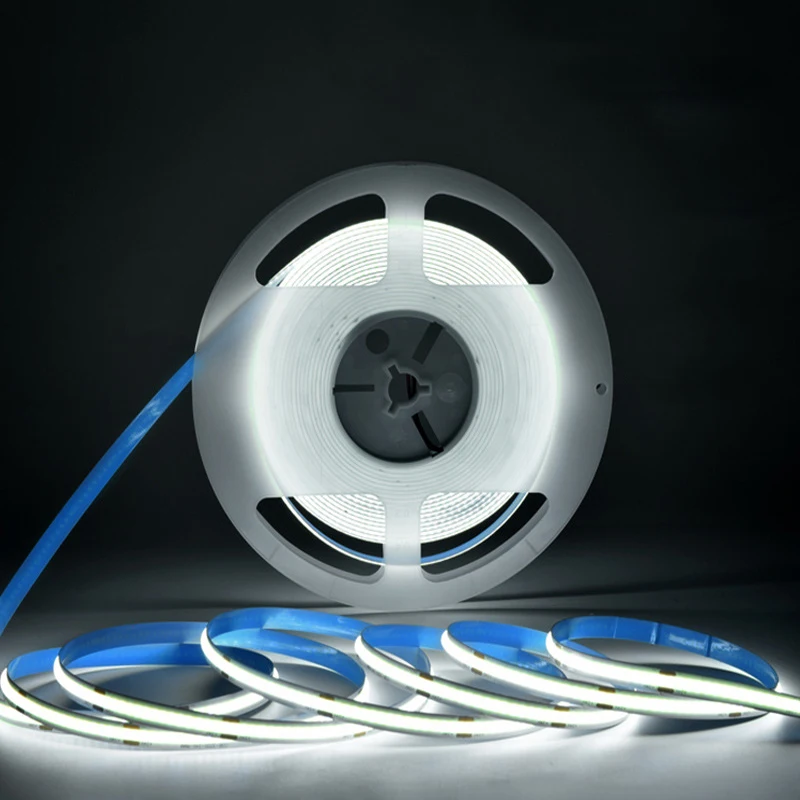 Dc 12V 24 V Cob Led Strip Light 320Leds/M Linear Dimmerabile 12 24 V Volt Led Bar Tape Ribbon Per La Decorazione Della Retroilluminazione Della Cucina