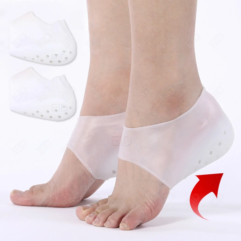EiD 2 cm 3 cm 4 cm Silikon Unsichtbare Höhe Erhöhen Einlegesohle Höhe Lift Größere 2in1 Weiche Socke Schuhe pad für Männer Frauen Dropshipping – Detail 18