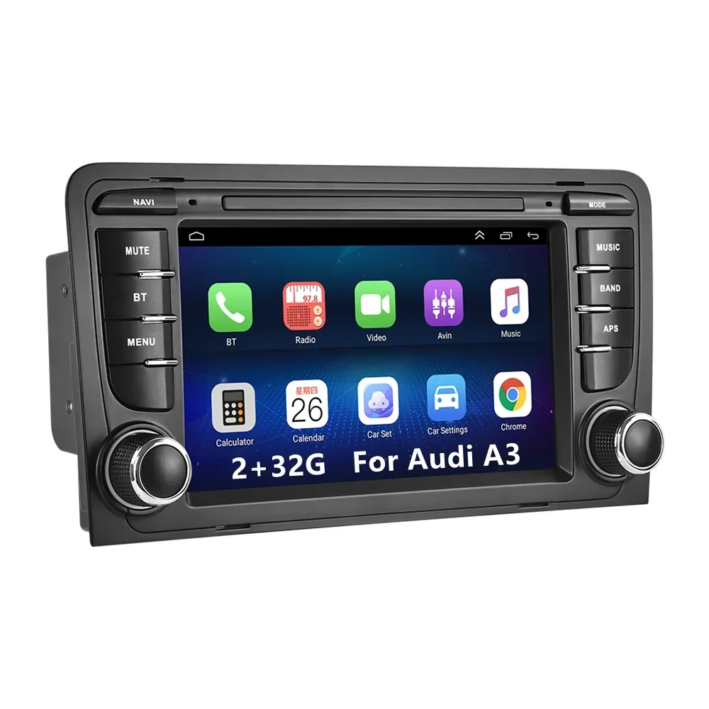 Camecho 2 + 32G Stereo 7 ''Android Radio Car Autoradio Wireless Carplay Gps Bt Radio Fm Video Per Audi A3 8P/S3 8P/Rs3 Sportback