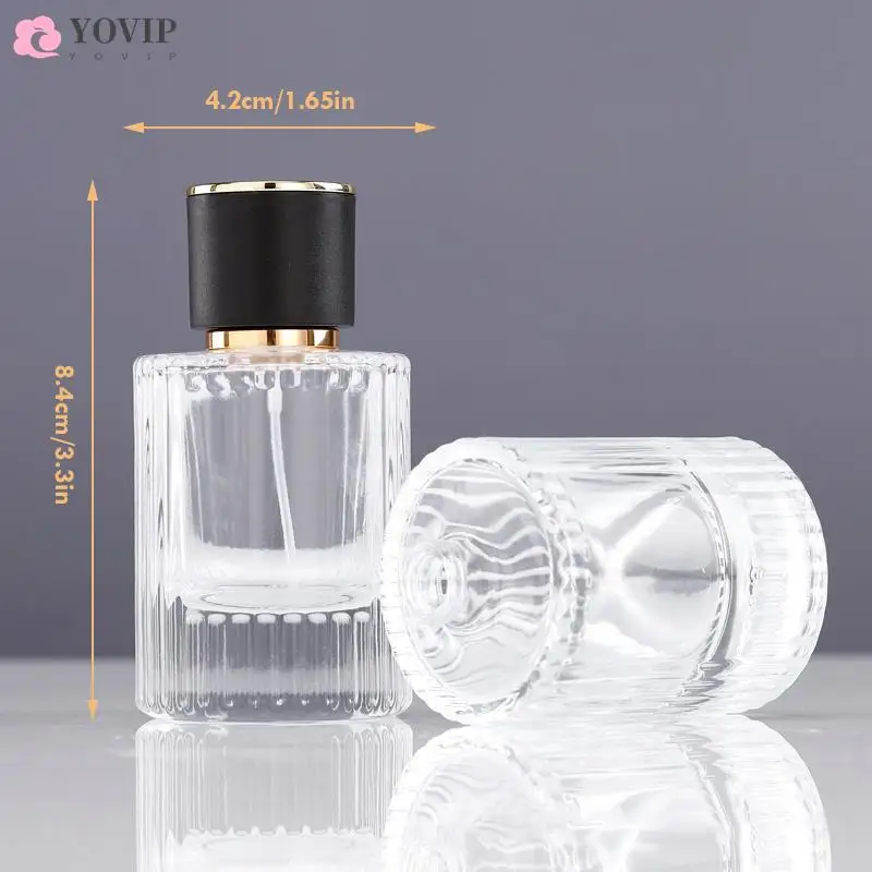  Empty Perfume Atomizer Refillable Glass Spray Bottle, Travel  Cologne Bottle Portable, 2 Pack Gold &Silver 30ml Clear Essential Oil  Container, 1oz Decorative Sprayer with Acrylic Matching Cap : Beauty &  Personal