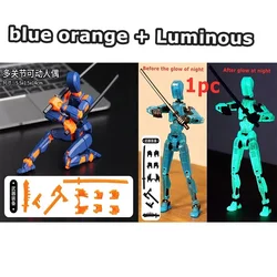 Luminous Titan Action Figures - 3D Printed, Multi-Jointed, Movable Collectibles (2pcs G)