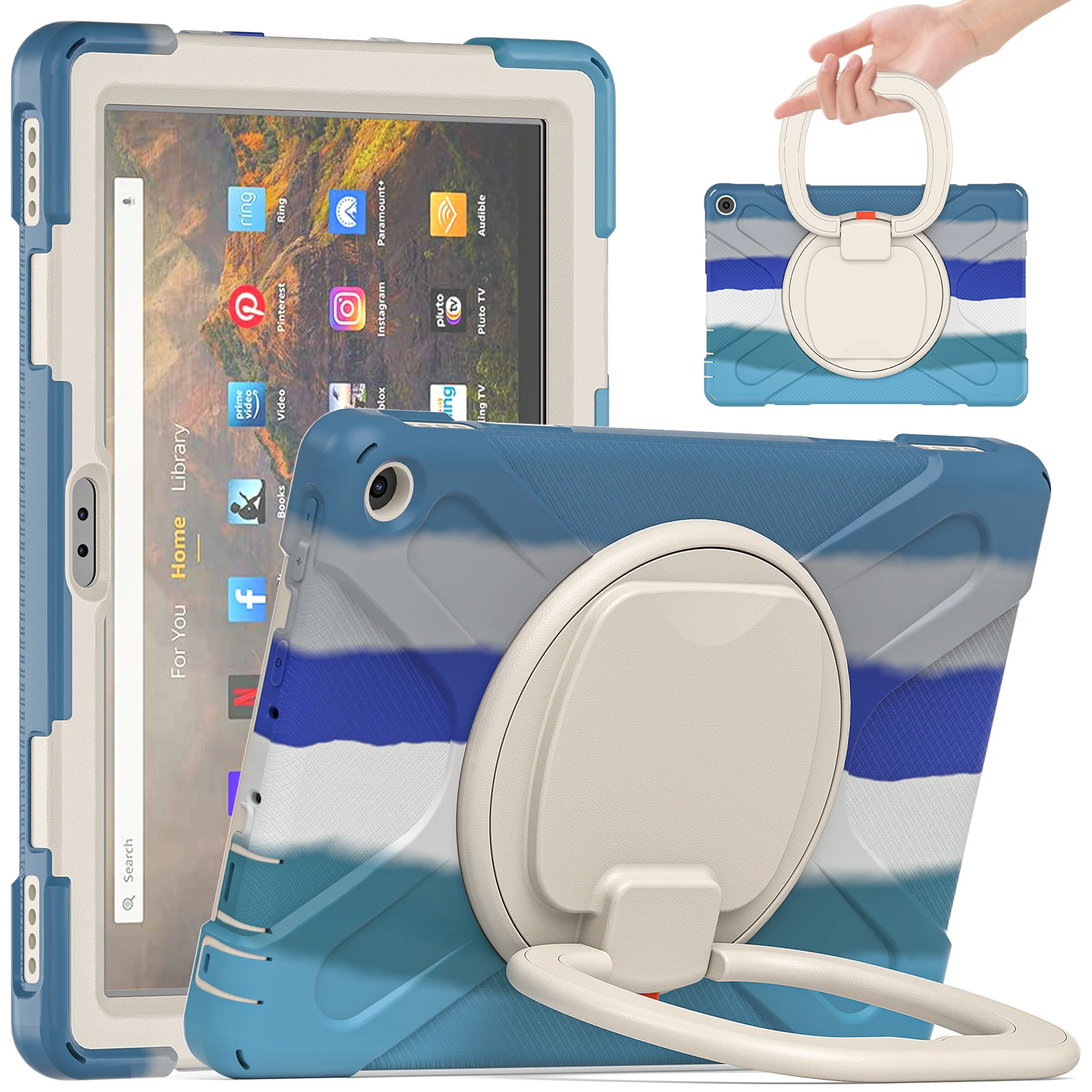 Heavy Duty Shockproof Case with 360° Rotatable Handle Grip