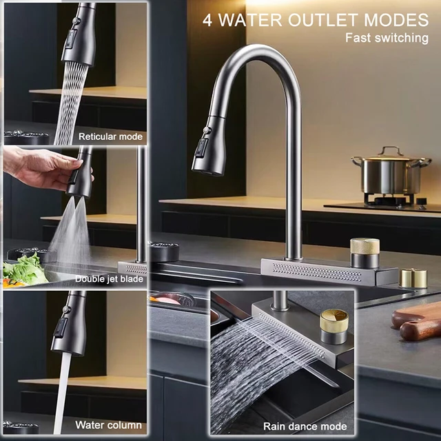 Hoimpro Stainless Steel Glass Rinser for Kitchen Sinks Faucet