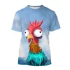 MINISO Funny Chicken T-Shirts Moana Cartoon Anime 3D Print Kids Adults Fashion Oversized T Shirt Kids Boy Girl Tee Tops Clothing 4