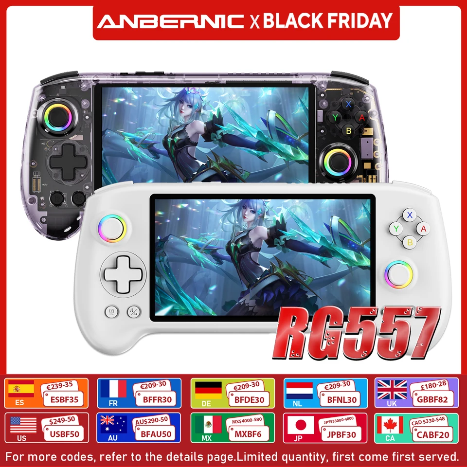 Anbernic rg557 console de videogame portátil android 14 console de