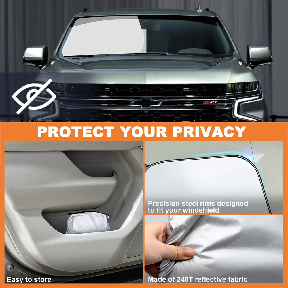 For Chevrolet Tahoe-Car Windshield Sun Shade Cover Front Window Sun Shade Visor UV Block Shield Cover Accessories