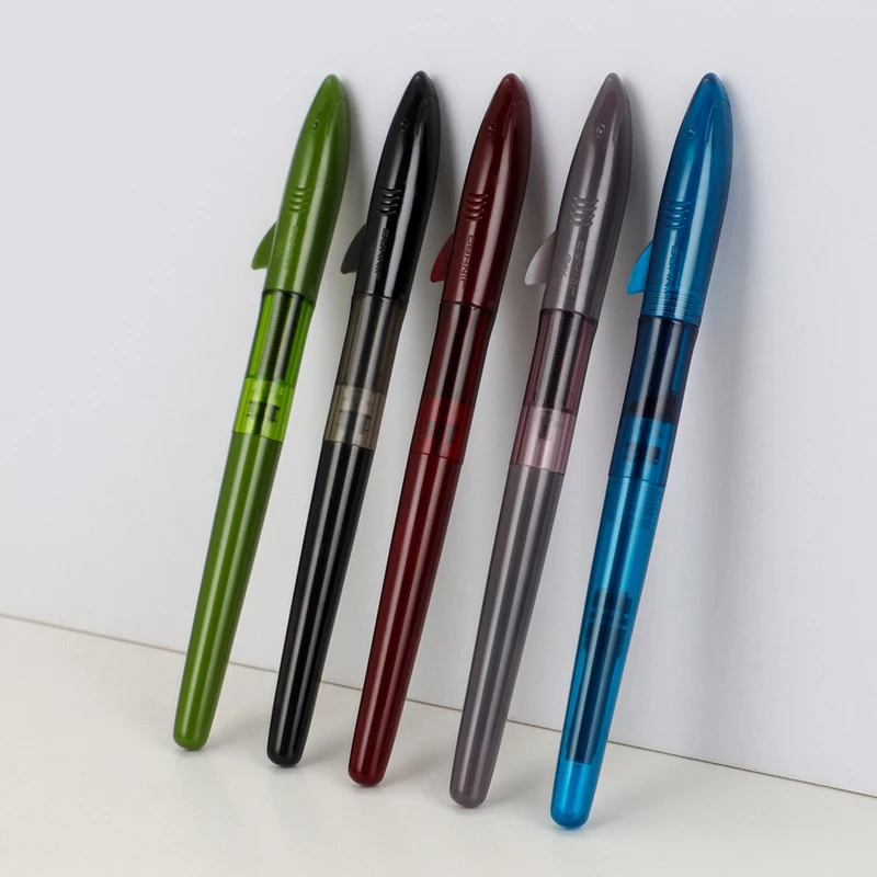 Jinhao Shark Fountain Pen Transparent Color Barrel Stainless Fine Nib for Writing Office School F7522 2
