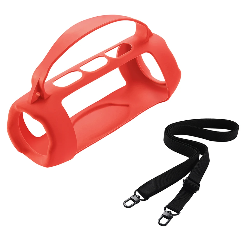 Silicone Waterproof Shockproof Speaker Case with Shoulder Strap
