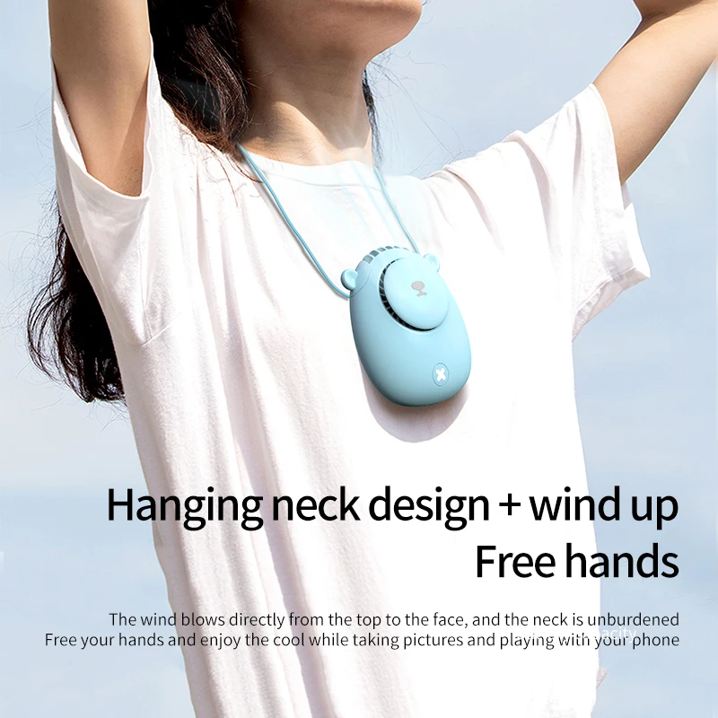 Ventilateur portable rechargeable à 3 vitesses, silencieux et compact, idéal pour l'été, la maison, le camping et les voyages en plein air._voghion.com
