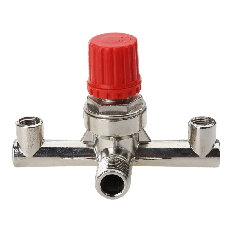 Double Outlet Tube Alloy Air Compressor Switch Pressure Regulator for Valve Fitting Part Accessories Dropship