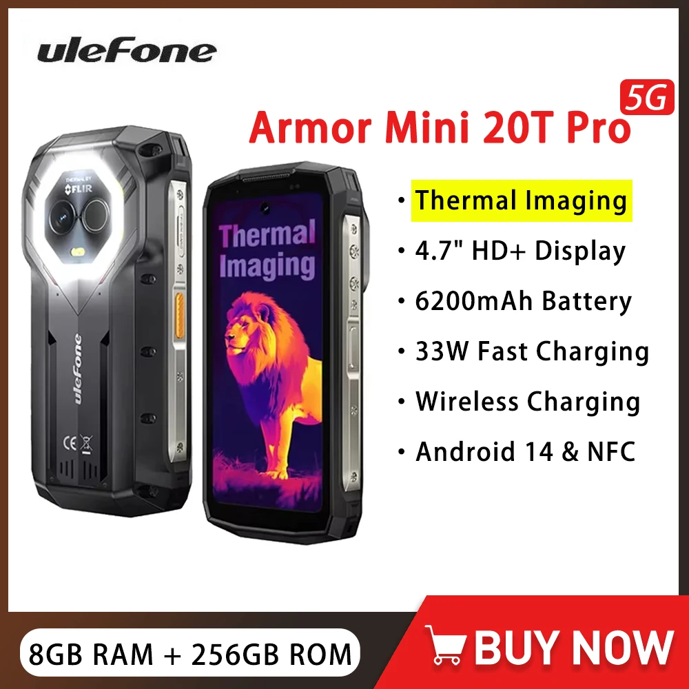 Ulefone Armor Mini 20T Pro 5G Rugged Phone Thermal lmaging