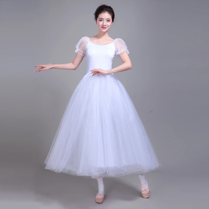 

Ballet Tutu Dance Dress White Ballerina Gymnastics Leotards Dancewear Female Professional Ballet Dancing Dress Practise Costumes