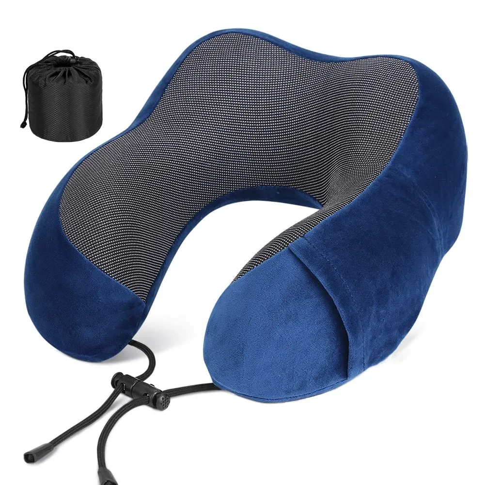 

Travel Pillow,Twist Memory Foam Neck Pillow Head Support Soft Pillow for Sleeping Rest, Airplane Car Train & Home Use