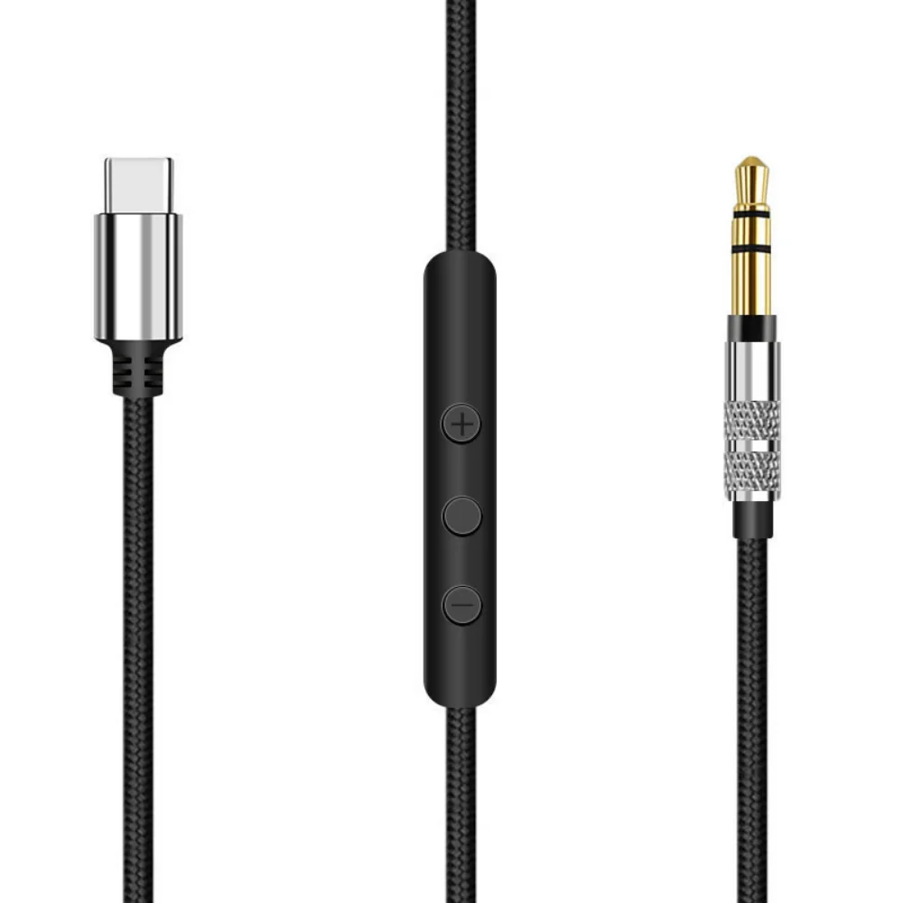 Nylon Braided OFC Aux USB Type C Cable Extension Cord for Master & Dynamic MG20 AG-WHP01K Headphones