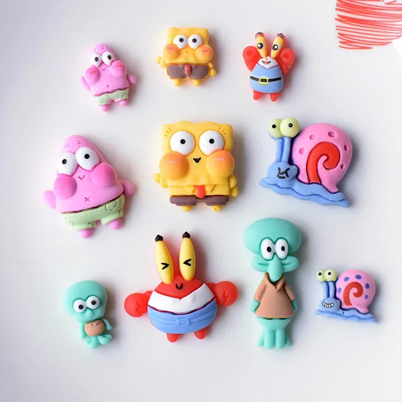 10pcs Cute Anime Decorative Accessories, Crab,Octopus, Snail, Sandals, Slipper Charms, Fashion Shoe Accessories, Shoe Flowers