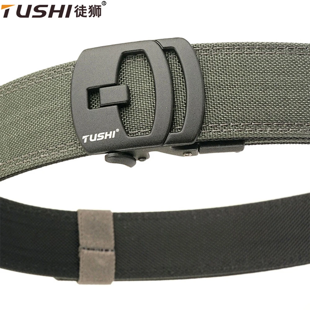 Tushi neuer militärischer neuer Gürtel für Männer robuste Nylon Metall automatische Schnalle Polizei Waffen gürtel taktische Outdoor-Gürtel ipsc Zubehör