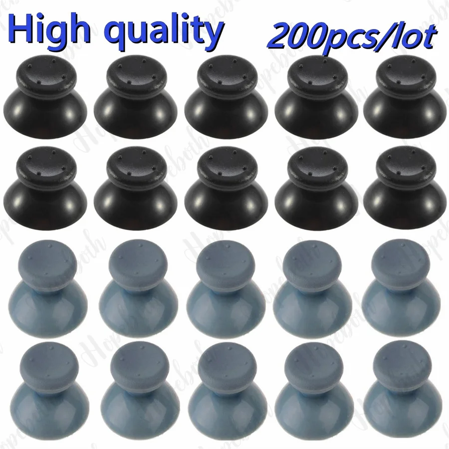 

200pcs/lot For Microsoft XBOX 360 Controller Top Thumbsticks 3D Analog Joystick Replacement Thumb Stick grips Caps Cover Buttons