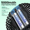 TOPK K60C 5000mAh Portable Mini Fan,Standing Fans for Room,LED Display 360°Rotation Quiet Personal Desk Electric Fan for Campin 3