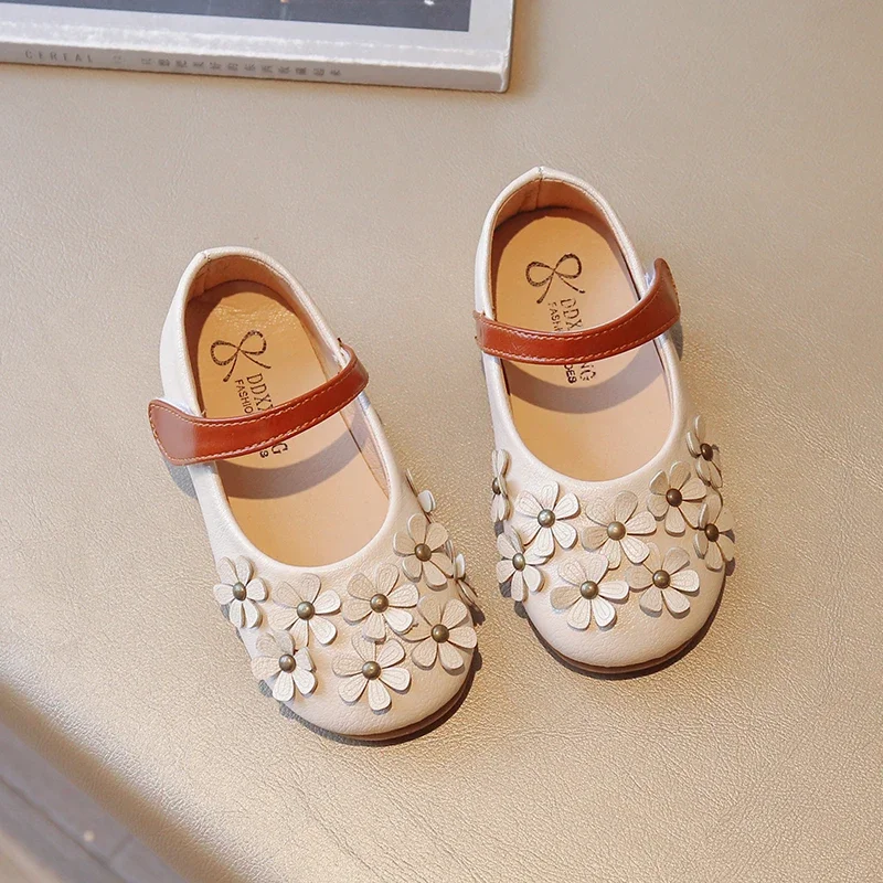 1-8Y Girls&rsquo; Flat Shoes Princess Mary Janes Child Patent Leather Infant Toddler Bowtie Shoes Kids Soft Sole Ballet Shoe