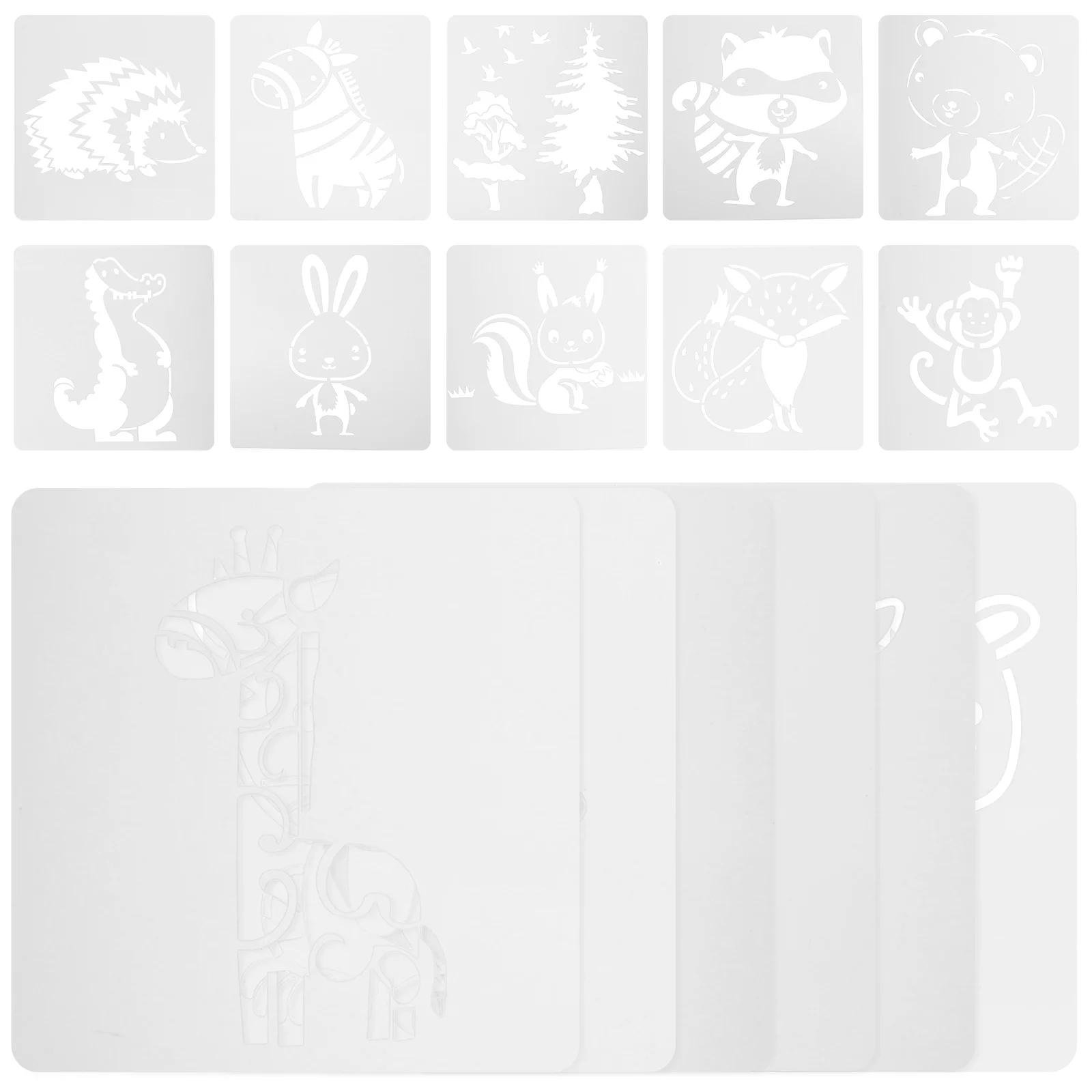 

16 Pcs Hollow Out Animal Drawing Template Child Oil Paint Stencils for Kids The Pet Animals