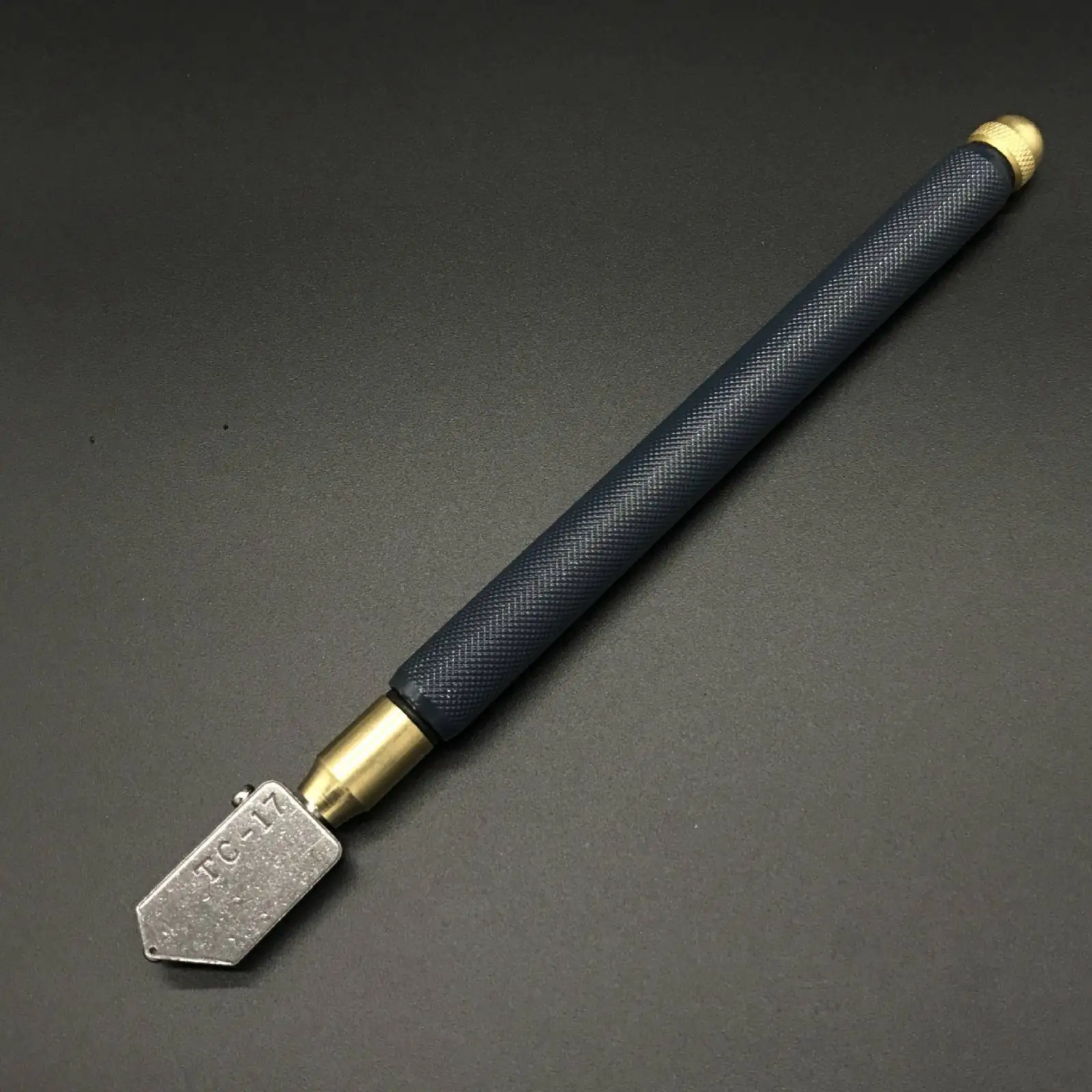 TOYO TC-17 Oil Glass Cutter Metal Handle Diamond Straight Head Cutting Tool New Black 6