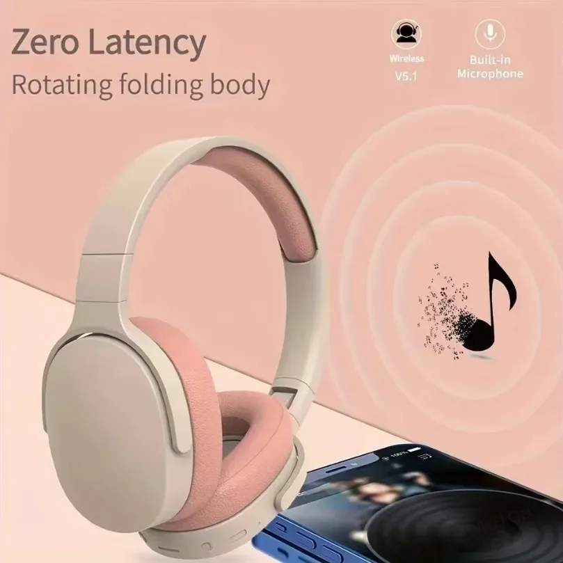 Bluetooth 5.0 Hifi Bass Wireless Headphones Earphone Foldable Headset Sport Headphone Game Fone Bluetooth Earbuds Noise Reductio 2